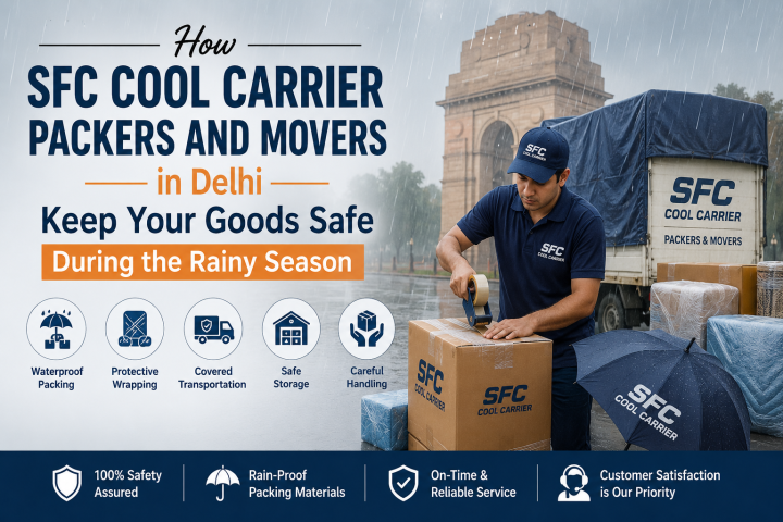 How SFC Cool Carrier Packers and Movers in Delhi Keep Your Goods Safe During the Rainy Season